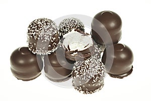 Chocolate coated marshmallow treats