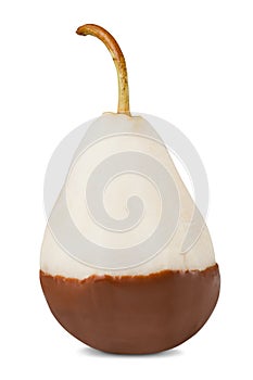 Chocolate coated pear