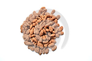 Chocolate coated puffed rice cereal