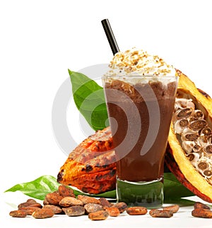 Chocolate Cocktail on white Background