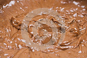 Chocolate cocoa cream abstract background closeup macro