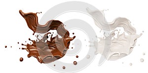 Chocolate or Cocoa and Milk splash.