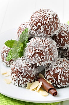 Chocolate coconut balls