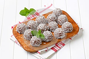 Chocolate coconut balls