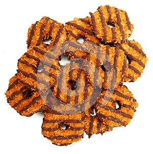 Chocolate Coconut Cookie Over White