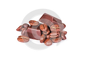 Chocolate and coffee beans