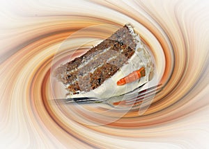 Chocolate coffee cappuccino carrot cake slice deluxe luxury swirls swirling latte
