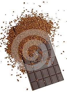 Chocolate and coffee granules