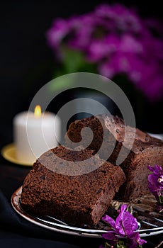 Chocolate and coffee plumcake with dark chocolatedrops