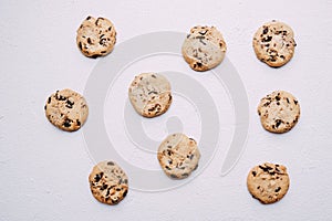 Chocolate cookie background, confectionery design