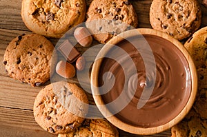Chocolate cookies background