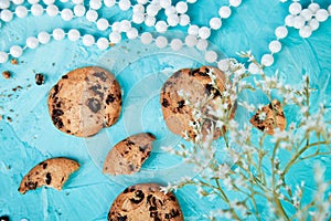 Chocolate Cookies. Healthy morning breakfast