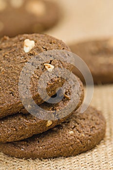 Chocolate cookies, Homemade crispy cookies.