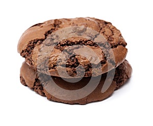 Chocolate cookies isolated