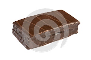 Chocolate Cookies sandwich isolated above white background