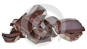 Chocolate covered cherry isolated