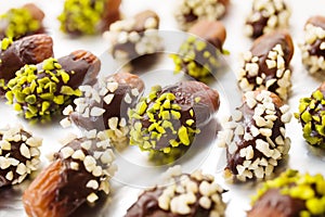 Chocolate covered dates photo