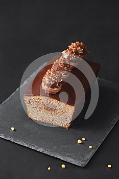 Chocolate-Covered Hazelnut Loaf Cake