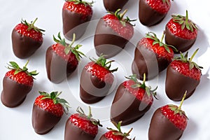 Chocolate covered strawberries photo