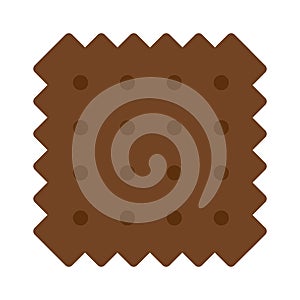 Chocolate cracker vector flat isolated