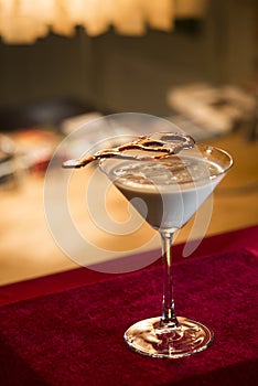 Chocolate and cream martini cocktail