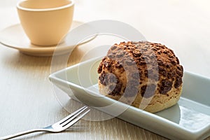 Chocolate cream puff cake. eclair cake