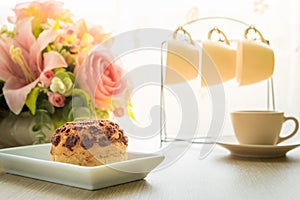 Chocolate cream puff cake. eclair cake