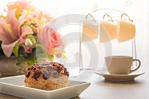 Chocolate cream puff cake. eclair cake