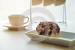 Chocolate cream puff cake. eclair cake