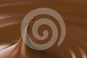 Chocolate cream splash