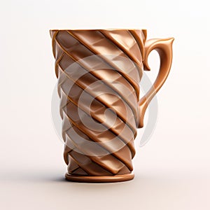 Chocolate Creamer Mug 3d Model With Spirals And Curves photo