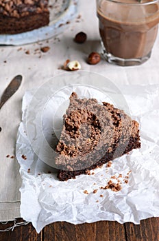 Chocolate Crumble Pie, Hazelnut Brownie