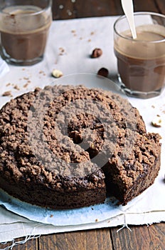 Chocolate Crumble Pie, Hazelnut Brownie