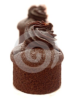 Chocolate cupcake with icing