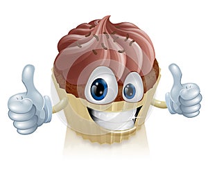 Chocolate cupcake mascot