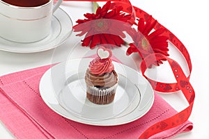 Chocolate Cupcake for Valentine Day
