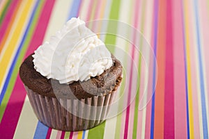 Chocolate Cupcake with Vanilla Icing