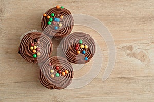 Chocolate Cupcakes with chocolate frosting