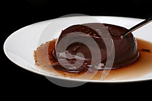 Chocolate Custard pudding photo