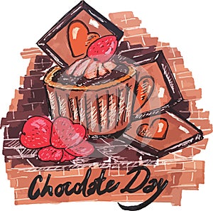 Chocolate Day Celebration Card For Design