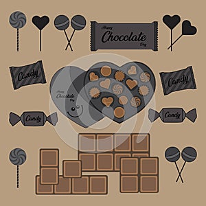 Chocolate day chocolate vector illustration of isolated