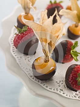 Chocolate Dipped Fruits photo