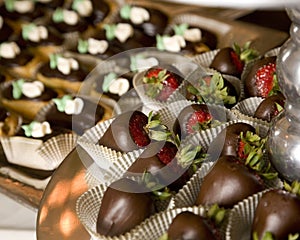 Chocolate dipped strawberries photo