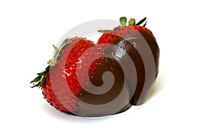 Chocolate Dipped Strawberries Isolated