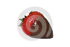 Chocolate Dipped Strawberry Isolated