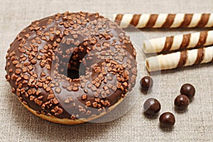 Chocolate donut and other sweets