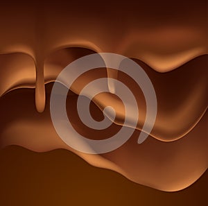 Chocolate dripping brown background