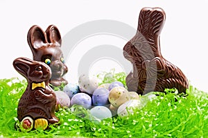 Chocolate Easter bunny,candy,eggs