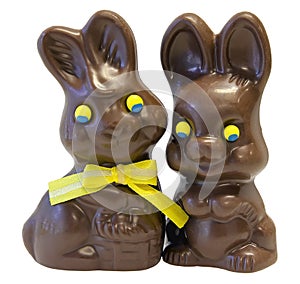 Chocolate Easter Bunny Pair