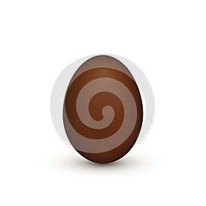 Chocolate Easter Egg. Element of Easter decoration and celebration. Vector illustration isolated on white background